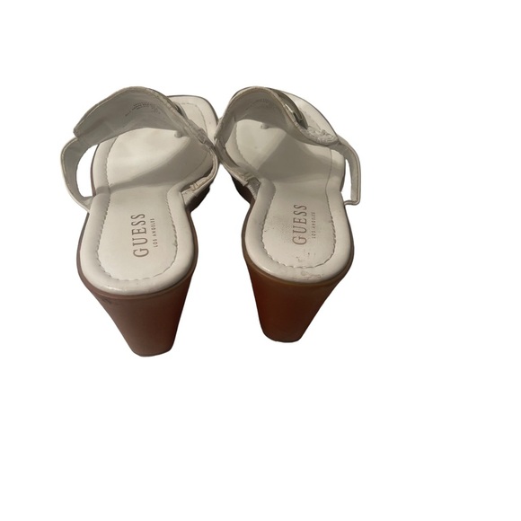 Guess Womens White Thong Wedge sandals Size 8M - Picture 3 of 5